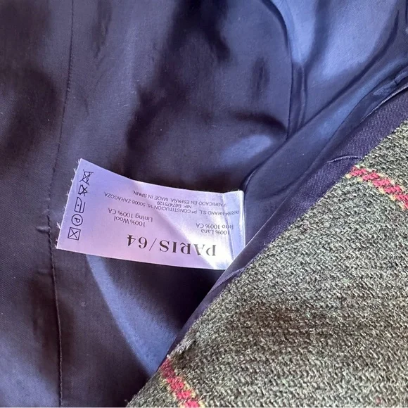 NEW!! Paris 64 Eliot Diana II Plaid Double-Breasted Blazer - Picture 7 of 11